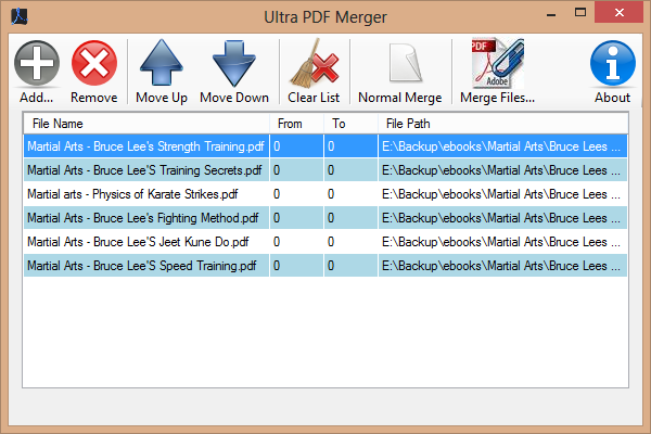 Ultra PDF Merger screenshot